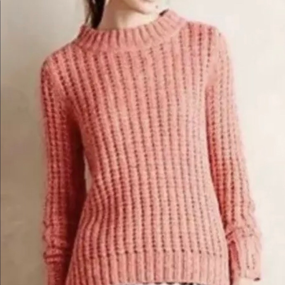 Field Flower Anthropologie Orange Sweater Small